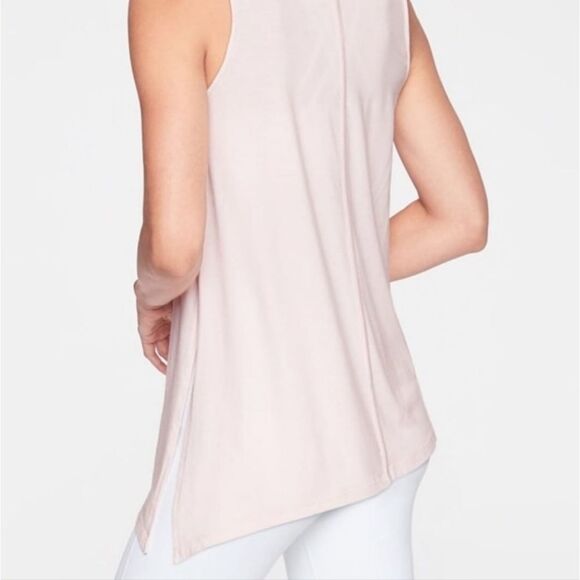 ATHLETA Cloudlight Asym Side Tie Tank In Light Pink - Picture 2 of 5